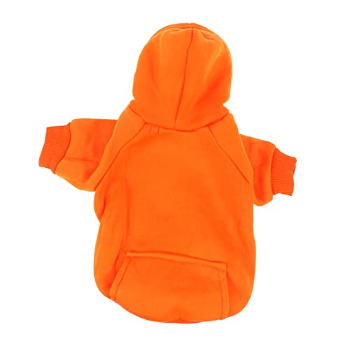 WOONEKY Pet Warm Hoodie Für Hunde Warmhaltende Haustierbekleidung Mit Taschen Für Orange Für Herbst Und Winter WOONEKY Pet Warm Hoodie Für Hunde Warmhaltende Haustierbekleidung Mit Taschen Für Orange Für Herbst Und Winter von WOONEKY