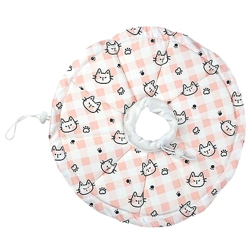 WOONEKY Wasserdichter Einstellbarer Katzenkragen Erholungs für Operationen Verhindert Lecken und Kratzen Accessoire für Haustiere von WOONEKY