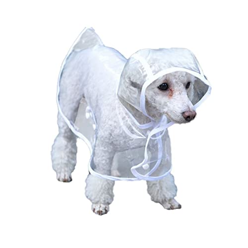 WOONEKY Regenmantel Für Kleine Hunde Wasserdichter Poncho Regenschutz Eva-Material Weiß Kapuze Für Welpen Und Regnerische Tage WOONEKY Regenmantel Für Kleine Hunde Wasserdichter Poncho Regenschutz Eva-Material Weiß Kapuze Für Welpen Und Regnerische Tage von WOONEKY