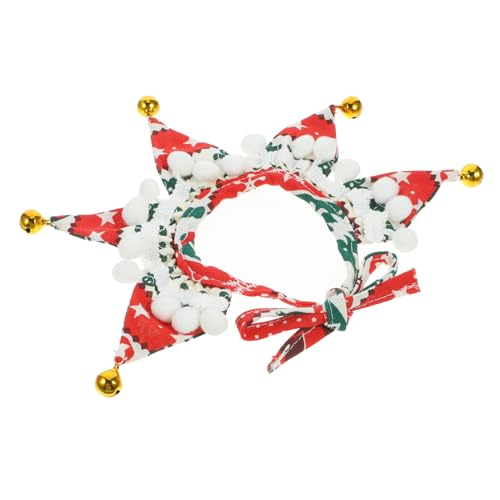 WOONEKY Glockenhalsband für Hunde kleines Katzenhalsband hundehalsband Glocke Weihnachtskragen mit Glocken Weihnachtshalsband für Haustiere weihnachtshundehalsband Hündchen Halsring von WOONEKY