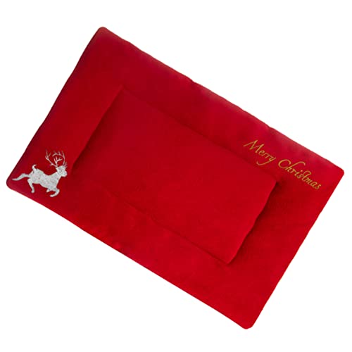 WOONEKY Weihnachtsmatte für Haustiere Weihnachts Haustiermatte Weihnachtliches Design Haustiermatte Flauschige Bettdecke winterliches hundebett Schlafmatten Schlafkissen Hundematratze Elch WOONEKY Weihnachtsmatte für Haustiere Weihnachts Haustiermatte Weihnachtliches Design Haustiermatte Flauschige Bettdecke winterliches hundebett Schlafmatten Schlafkissen Hundematratze Elch von WOONEKY