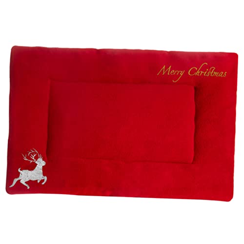 WOONEKY Weihnachtsmatte Plüsch Warme Matratze Für Katzen Und Hunde Multifunktionale Matte Für Sofa Und Auto von WOONEKY