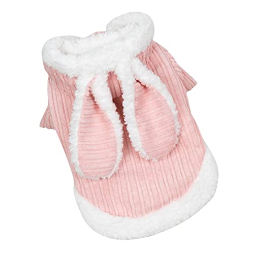 WOONEKY Dog Hoodie Für Kleine Hunde Warmes Gemütliches Outfit Im Bunny-Design Für Herbst Winter Winddicht Und Einfach Anzuziehen Für Haustierkostüme von WOONEKY