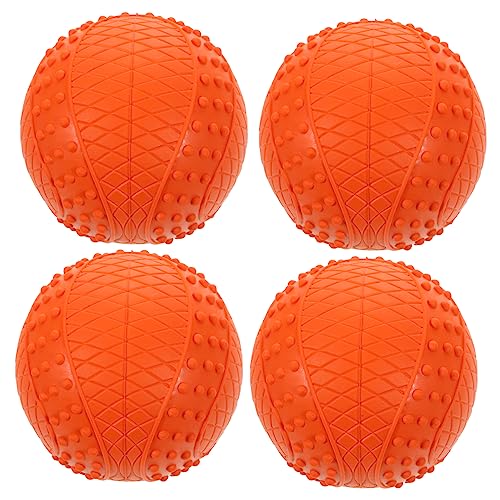 WOONEKY 4 stücke Helle Bunte Hundeball Spielzeug Quietschende Gummibälle für Hunde Welpen Apportierspielzeug Hund Aktivität Sportbälle WOONEKY 4 stücke Helle Bunte Hundeball Spielzeug Quietschende Gummibälle für Hunde Welpen Apportierspielzeug Hund Aktivität Sportbälle von WOONEKY