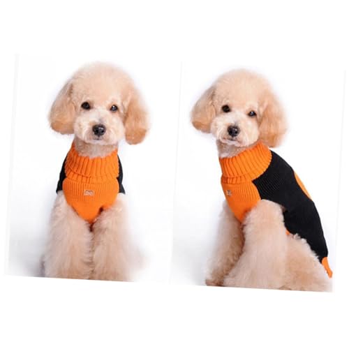 WOONEKY kleine Hundepullover Halloween-Haustierbekleidung Halloween-Kleidung Halloweenkostüm Haustierkleidung Pullover für Hund Hundepullover für kleine Hunde Kleider Kürbis schmücken von WOONEKY