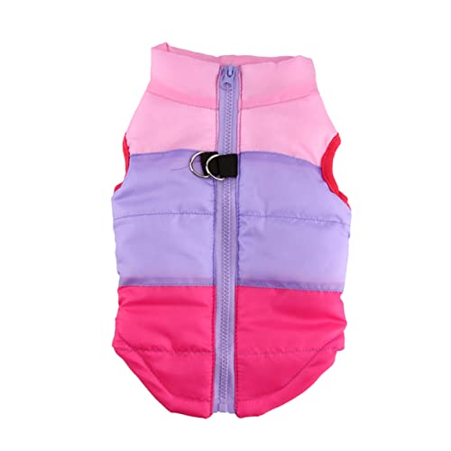 WOONEKY wasserdichte Hundeweste XL Warm Gefüttert Atmungsaktiv für Herbst Winter Rosy Haustiermantel für und Sport von WOONEKY