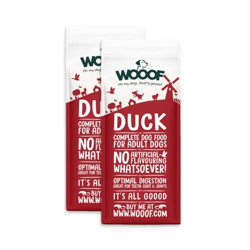 WOOOF Ente 28kg kaltgepresstes Hundefutter Ente, Obst & Gemüse | Trockenfutter, leicht verdaulich, ohne Weizengluten, für empfindliche Hunde WOOOF Ente 28kg kaltgepresstes Hundefutter Ente, Obst & Gemüse | Trockenfutter, leicht verdaulich, ohne Weizengluten, für empfindliche Hunde von WOOOF