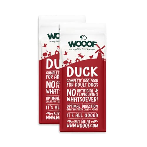 WOOOF Ente 36kg kaltgepresstes und hypoallergenes Hundefutter | Trockenfutter, leicht verdaulich, ohne Weizengluten, für empfindliche Hunde WOOOF Ente 36kg kaltgepresstes und hypoallergenes Hundefutter | Trockenfutter, leicht verdaulich, ohne Weizengluten, für empfindliche Hunde von WOOOF