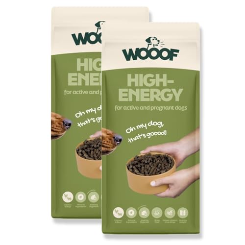 WOOOF High Energy 28kg kaltgepresstes Hundefutter | Energiereiches Trockenfutter mit Rindfleisch, hoher Energieanteil, Aktiv WOOOF High Energy 28kg kaltgepresstes Hundefutter | Energiereiches Trockenfutter mit Rindfleisch, hoher Energieanteil, Aktiv von WOOOF