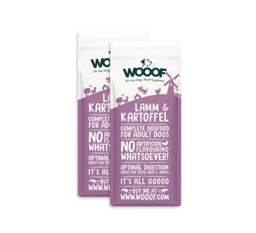 WOOOF Lamm und Kartoffel 36kg kaltgepresstes, getreidefreies und hypoallergenes Hundefutter | Trockenfutter Weizenglutenfrei, hoher Fleischanteil von WOOOF