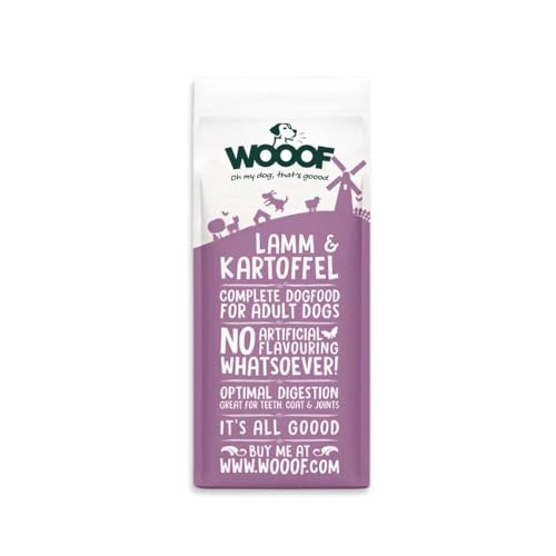 WOOOF Lamm und Kartoffel 18kg kaltgepresstes, getreidefreies und hypoallergenes Hundefutter | Trockenfutter Weizenglutenfrei, hoher Fleischanteil von WOOOF