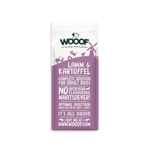 WOOOF Lamm & Kartoffel 14kg kaltgepresstes, getreidefreies und hypoallergenes Hundefutter | Trockenfutter, leicht verdaulich, ohne Weizengluten von WOOOF