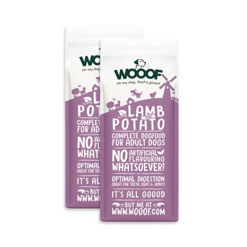 WOOOF Lamm und Kartoffel 36kg kaltgepresstes, getreidefreies und hypoallergenes Hundefutter | Trockenfutter Weizenglutenfrei, hoher Fleischanteil von WOOOF