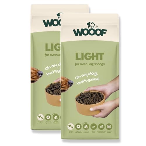 WOOOF Light 36kg kaltgepresstes Hundefutter mit Pute und Fisch | Trockenfutter, leicht verdaulich, ohne Weizengluten von WOOOF