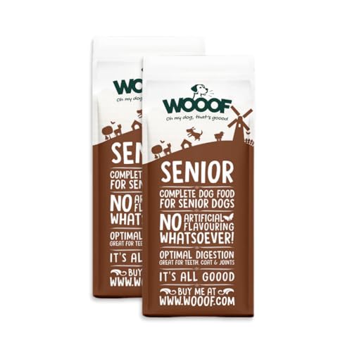 WOOOF Senior 36kg kaltgepresstes Hundefutter mit Pute und Fisch | Trockenfutter, leicht verdaulich, ohne Weizengluten WOOOF Senior 36kg kaltgepresstes Hundefutter mit Pute und Fisch | Trockenfutter, leicht verdaulich, ohne Weizengluten von WOOOF