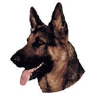 Großer Aufkleber, 2er Packung [Schäferhund, Kopf, groß] von WORLD STICKERS K.H.S.Dekal