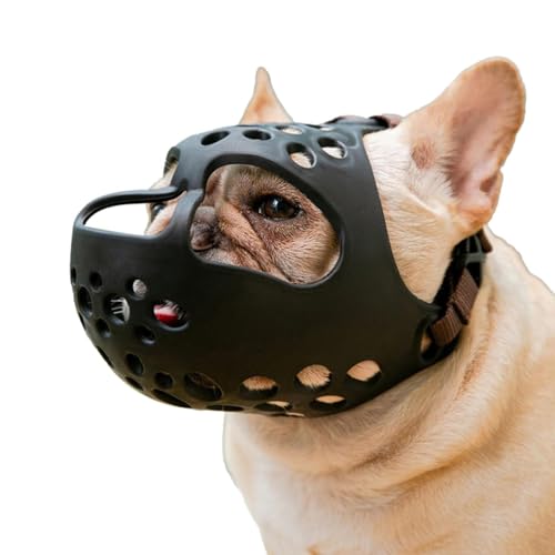 Hundemaulkorb - Weicher Mundschutz für Hunde zum Kauen | Bell- und Trainingsmaulkorb für Haustiere, Mundschutz für mittelgroße und kleine Hunde von WOTEG