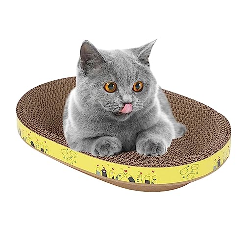 Katzenkratzbrett - Großer Katzenkratzer im Space Bowl-Stil | Multifunktionales, interaktives Katzenspielzeug, wiederverwendbarer Katzenkratzer für Hauskatzen Aller Rassen und Größen Woteg von WOTEG