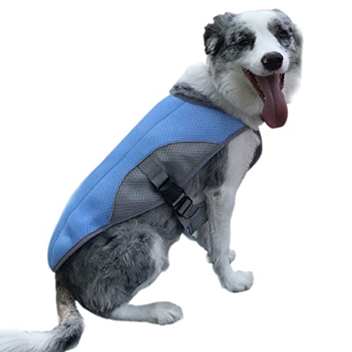 Kühlendes Shirt für Hunde – Leichte, atmungsaktive Kühlweste für Hunde, verstellbare Outdoor-Hundejacke, Sicherheitsweste, Kühler, sonnenfester Haustiermantel, Weste für Sommer und heißes Wetter von WOTEG