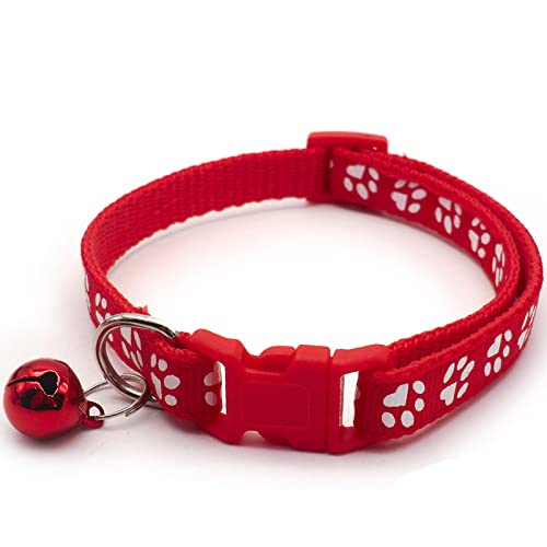 Welpenhalsband, längenverstellbares Halsband für Haustiere mit Sicherheitsglocke, Anti-Verlust, einfache Verwendung, Haustierzubehör für draußen, drinnen, zu Hause, auf Reisen, beim Spazierengehen von WOTEG