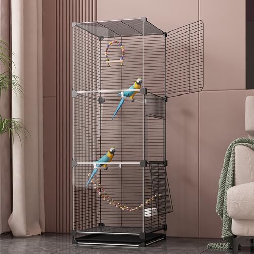 46 Zoll mittelgroße Vogelkäfige für Sittiche, Finken, Kanarienvögel, kleine Mönchssittiche, Nymphensittiche, Wellensittiche, Grünwangen-Sittiche 46 Zoll mittelgroße Vogelkäfige für Sittiche, Finken, Kanarienvögel, kleine Mönchssittiche, Nymphensittiche, Wellensittiche, Grünwangen-Sittiche von WOTZOV