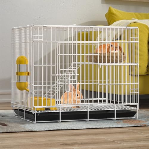 Hasenkäfig, 2-lagiger Kaninchenkäfig für den Innenbereich mit tiefen Ausziehwannen und Antikollisionsverriegelung, Kleintierhaus für Kaninchen, Katzen, Hunde,White M Hasenkäfig, 2-lagiger Kaninchenkäfig für den Innenbereich mit tiefen Ausziehwannen und Antikollisionsverriegelung, Kleintierhaus für Kaninchen, Katzen, Hunde,White M von WOTZOV