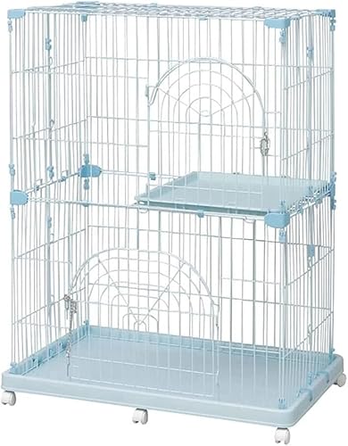 Haustierkäfig Haustiergehege Großer Haustierkäfig Haustierhütte Käfig mit Katzentoilette Innenbereich Extra großer Haustierkäfig mit freiem Platz,Blue 93 * 63 * 121cm Haustierkäfig Haustiergehege Großer Haustierkäfig Haustierhütte Käfig mit Katzentoilette Innenbereich Extra großer Haustierkäfig mit freiem Platz,Blue 93 * 63 * 121cm von WOTZOV