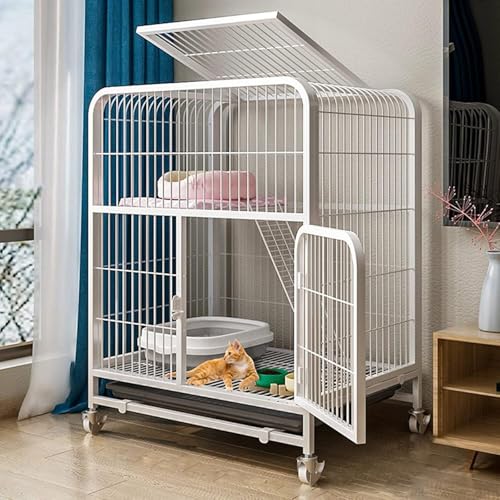 Home Indoor Pet Villa Zweistöckiger, extra großer Haustierzwinger mit freiem Platz nimmt keinen Platz EIN Zwinger-Laufstall Großer Haustier-Drahtkäfig,One Color 78 * 55 * 100cm Home Indoor Pet Villa Zweistöckiger, extra großer Haustierzwinger mit freiem Platz nimmt keinen Platz EIN Zwinger-Laufstall Großer Haustier-Drahtkäfig,One Color 78 * 55 * 100cm von WOTZOV