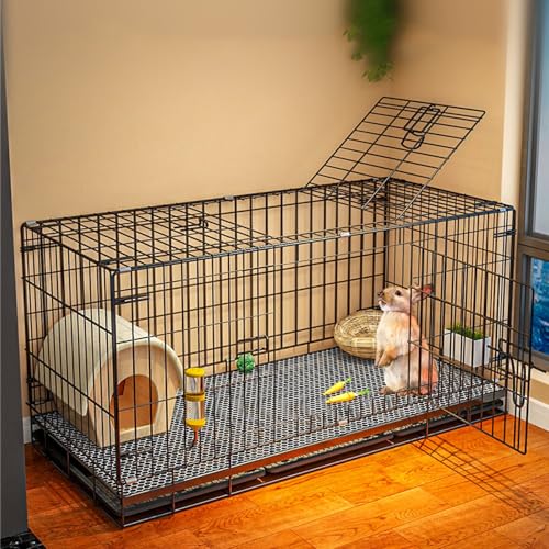Kaninchenkäfig mit großem Platzangebot und Zwei Türen, leicht zu montierendes Kaninchenhaus mit Schiebetabletts für Kaninchen, Frettchen und Chinchillas Kaninchenkäfig mit großem Platzangebot und Zwei Türen, leicht zu montierendes Kaninchenhaus mit Schiebetabletts für Kaninchen, Frettchen und Chinchillas von WOTZOV
