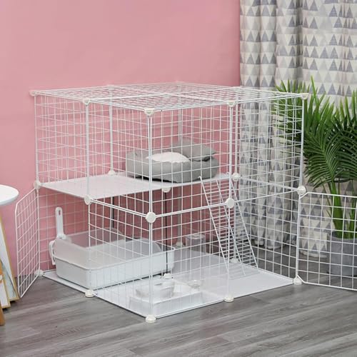 Laufstall für Haustiere, Lattenrost aus Metalldraht, Käfig für kleine Haustiere, kostenloses Spleißen, Haustierkäfig, Heimtierbedarf,One Color 75 * 75 * 75cm Laufstall für Haustiere, Lattenrost aus Metalldraht, Käfig für kleine Haustiere, kostenloses Spleißen, Haustierkäfig, Heimtierbedarf,One Color 75 * 75 * 75cm von WOTZOV