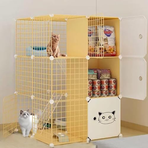 Metallkäfig für Kleintiere, großes Haustierhaus für Kleintiere für den Innenbereich, zusammenklappbarer großer Haustierkäfig, DIY-Montage, Eisengittermontage, Haustierkäfig,One Color 71 * 71 * 107cmB Metallkäfig für Kleintiere, großes Haustierhaus für Kleintiere für den Innenbereich, zusammenklappbarer großer Haustierkäfig, DIY-Montage, Eisengittermontage, Haustierkäfig,One Color 71 * 71 * 107cmB von WOTZOV