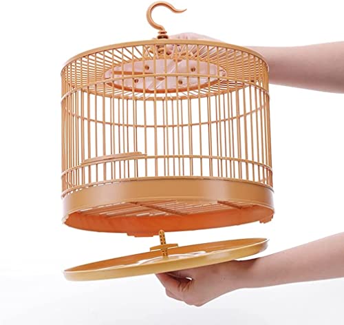 Runde Vogelträger 13,1 Zoll Vogelkäfig zum Aufhängen Kreative Vogelkäfige Kleine Retro-Haustierprodukte Flugkäfig für Hinterhofterrasse, Runde Vogelträger 13,1 Zoll Vogelkäfig zum Aufhängen Kreative Vogelkäfige Kleine Retro-Haustierprodukte Flugkäfig für Hinterhofterrasse, von WOTZOV