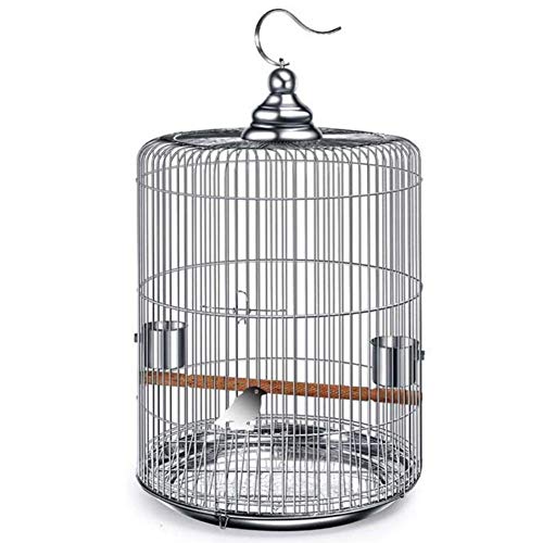 Silberne Vogelkäfige aus Edelstahl für unterwegs, Vogelkäfige mit Ständer, Papageienkäfige, Taubenkäfig, Perlenkäfig, Drosselkäfig, Silber 33 cm, Silber 46 cm,Silver 46cm Silberne Vogelkäfige aus Edelstahl für unterwegs, Vogelkäfige mit Ständer, Papageienkäfige, Taubenkäfig, Perlenkäfig, Drosselkäfig, Silber 33 cm, Silber 46 cm,Silver 46cm von WOTZOV