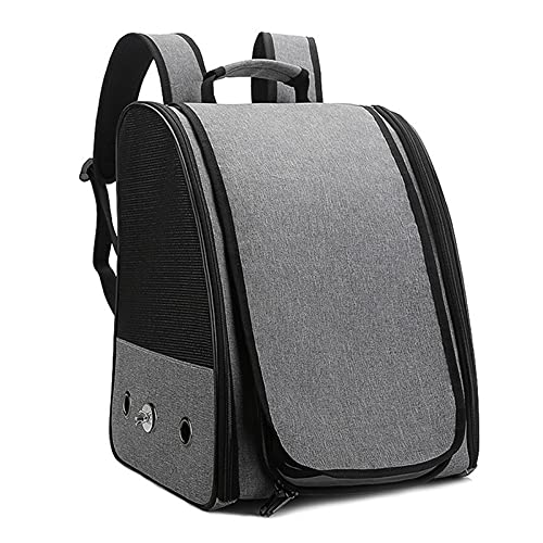 Vogelkäfig, Vogelkäfig, Vogel-Reisetasche, Leichter Vogel-Rucksack, Haustiertasche, leicht, atmungsaktiv, Vogelkäfig-Träger für den Außenbereich, für Vögel, Finken, Papageien, Voge，Grey S von WOTZOV