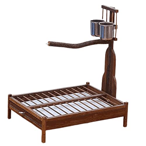 Vogelkäfig, Vogelsitzstange, Tischvogelkäfig mit Futternapf, Transportbox für Haustiervögel, Spielständer mit Rollständer, neuartiges Design Vogelkäfig, Vogelsitzstange, Tischvogelkäfig mit Futternapf, Transportbox für Haustiervögel, Spielständer mit Rollständer, neuartiges Design von WOTZOV
