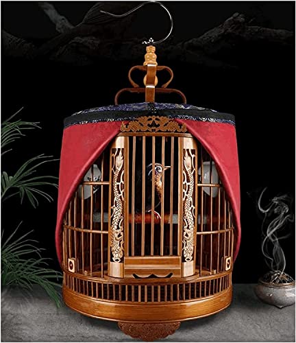 Vogelkäfig, rund, Bambus, Vogelkäfig, exquisit geschnitzt, Vogelkäfige, tragbar, mit Überrollkäfig, für Zuhause, Sittiche, Vogelhäuschen, Dekoration, neuartiges Design,M Vogelkäfig, rund, Bambus, Vogelkäfig, exquisit geschnitzt, Vogelkäfige, tragbar, mit Überrollkäfig, für Zuhause, Sittiche, Vogelhäuschen, Dekoration, neuartiges Design,M von WOTZOV