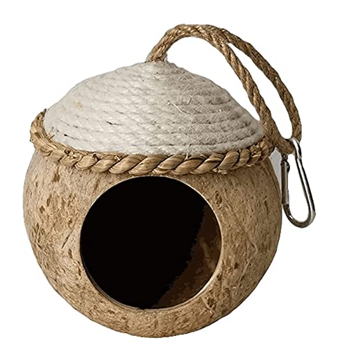 Vogelkäfig, tragbarer Vogelkäfig, braune Kokosnuss-Vogelnester, hängendes Vogelhaus, kreative Vogeltransportboxen für den Außenbereich, Garten, Terrasse, neuartiges Design,7.5CM Vogelkäfig, tragbarer Vogelkäfig, braune Kokosnuss-Vogelnester, hängendes Vogelhaus, kreative Vogeltransportboxen für den Außenbereich, Garten, Terrasse, neuartiges Design,7.5CM von WOTZOV