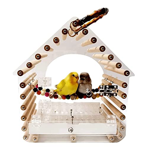 Vogelkäfig, transparenter Vogelkäfig aus Acryl, tragbar, zum Aufhängen, Vogeltransportbehälter, leicht zu reinigendes Tablett, Reise-Vogelkäfige zum einfachen Füttern und Beobachte,A Vogelkäfig, transparenter Vogelkäfig aus Acryl, tragbar, zum Aufhängen, Vogeltransportbehälter, leicht zu reinigendes Tablett, Reise-Vogelkäfige zum einfachen Füttern und Beobachte,A von WOTZOV