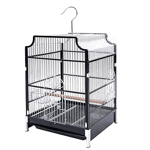 Vogelkäfig aus Edelstahl zum Aufhängen, großer Vogelträger, tragbarer Vogelkäfig für zu Hause mit Haken, Reisekäfig für Fliegende Vögel, neuartiges Design,Black Vogelkäfig aus Edelstahl zum Aufhängen, großer Vogelträger, tragbarer Vogelkäfig für zu Hause mit Haken, Reisekäfig für Fliegende Vögel, neuartiges Design,Black von WOTZOV