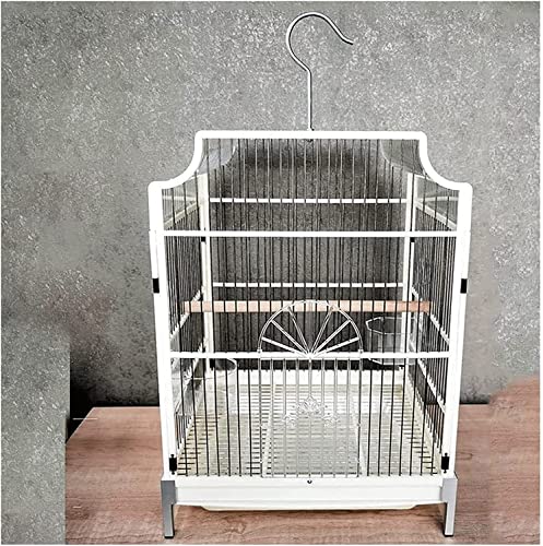 Vogelkäfig aus Edelstahl zum Aufhängen, großer Vogelträger, tragbarer Vogelkäfig für zu Hause mit Haken, Reisekäfig für Fliegende Vögel, neuartiges Design,White Vogelkäfig aus Edelstahl zum Aufhängen, großer Vogelträger, tragbarer Vogelkäfig für zu Hause mit Haken, Reisekäfig für Fliegende Vögel, neuartiges Design,White von WOTZOV
