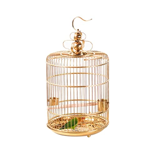 Vogelkäfige Runde Vogelkäfige Goldener langlebiger Vogelkäfig Vogelträger aus Schmiedeeisen Kleiner Vogelflugkäfig für Zuhause und draußen Vogelhaus Leicht zu tragen,B Vogelkäfige Runde Vogelkäfige Goldener langlebiger Vogelkäfig Vogelträger aus Schmiedeeisen Kleiner Vogelflugkäfig für Zuhause und draußen Vogelhaus Leicht zu tragen,B von WOTZOV