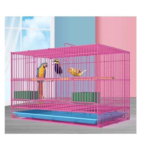 Vogelkäfige Vogelkäfige Drahtvogelkäfig Rechteckige Vogelträger Großer Flugkäfig Flugsittich Haustierprodukte für den Balkon im Freien Leicht zu tragen,Pink Large Vogelkäfige Vogelkäfige Drahtvogelkäfig Rechteckige Vogelträger Großer Flugkäfig Flugsittich Haustierprodukte für den Balkon im Freien Leicht zu tragen,Pink Large von WOTZOV