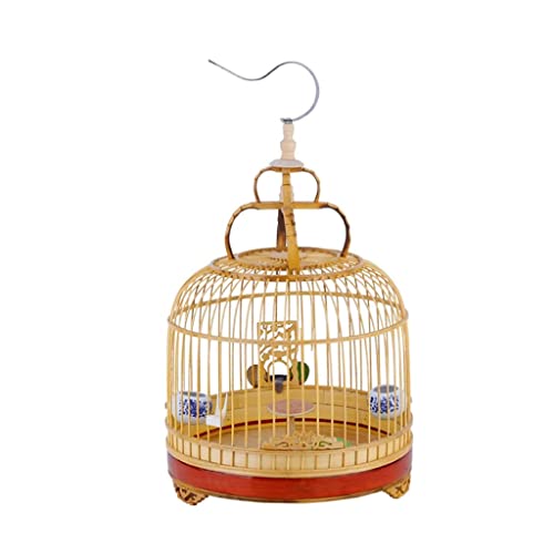 Vogelkäfige aus Bambus, handgefertigt, Vogelkäfig, kreativer Retro-Vogelhäuschenträger, rund, kleine Vogelkäfige, hängender Vogelkäfig für Zuhause, Vogelkäfige aus Bambus, handgefertigt, Vogelkäfig, kreativer Retro-Vogelhäuschenträger, rund, kleine Vogelkäfige, hängender Vogelkäfig für Zuhause, von WOTZOV