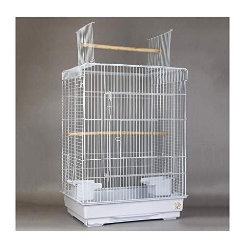 Vogelkäfige aus Metall, groß, Oben offen, mit Holzständer, Stange, Wellensittiche, Liebesvögel, Finken, Nymphensittiche, Kanarienvögel, Papageien, Käfig, Schwarz, Schwarz,White Vogelkäfige aus Metall, groß, Oben offen, mit Holzständer, Stange, Wellensittiche, Liebesvögel, Finken, Nymphensittiche, Kanarienvögel, Papageien, Käfig, Schwarz, Schwarz,White von WOTZOV
