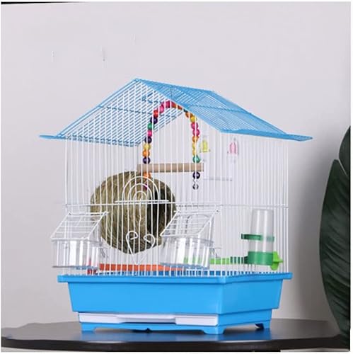 Vogelkäfige aus Schmiedeeisen, Kleiner Papageienkäfig, Vogelträger aus Metall für den Haushalt, tragbarer Flugkäfig für Haustierprodukte für Papageien, Blau a,Blue Vogelkäfige aus Schmiedeeisen, Kleiner Papageienkäfig, Vogelträger aus Metall für den Haushalt, tragbarer Flugkäfig für Haustierprodukte für Papageien, Blau a,Blue von WOTZOV