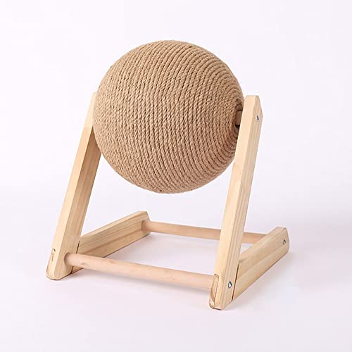 WOTZOV Katzenkratzbrett, Katzenspielzeug, Katzenkratzball aus Holz, Katzenklettergerüst aus Seil, langlebiger Katzenkratzbaum, Heimtierbedarf,B WOTZOV Katzenkratzbrett, Katzenspielzeug, Katzenkratzball aus Holz, Katzenklettergerüst aus Seil, langlebiger Katzenkratzbaum, Heimtierbedarf,B von WOTZOV