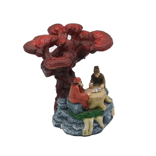 WOURRD Aquarien Dekorationen Lingzhi Hideaways Landschaftsbau Harz Craft Tree Für Topfpflanzengarnelen Fische Versteck Unterkunft von WOURRD