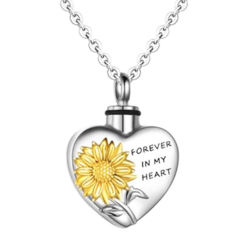 WOURRD Pet Asche Halskette Medaillon Halskette Für Tierische Haustier Mutter Locket Für Asche/Haar Herz Halskette Für Asche/Haare von WOURRD