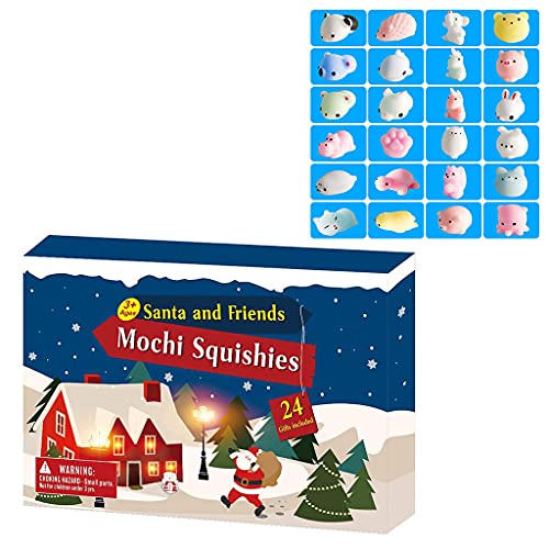 WOURRD Weihnachts-Adventskalender-Set, Tiere, 24 Tage, Countdown, Anti-Stressabbau, kleine Puppen, Urlaub, Party, Kindergeschenke von WOURRD