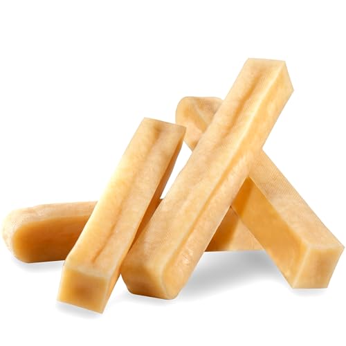 WOW BITES Premium Kaukäse für Hunde – Langer Kauspaß aus natürlicher Milch – Kaukäse Hundeknochen - Extra Klein Käsestangen – (100 g, 4er Pack, XS) von WOW BITES